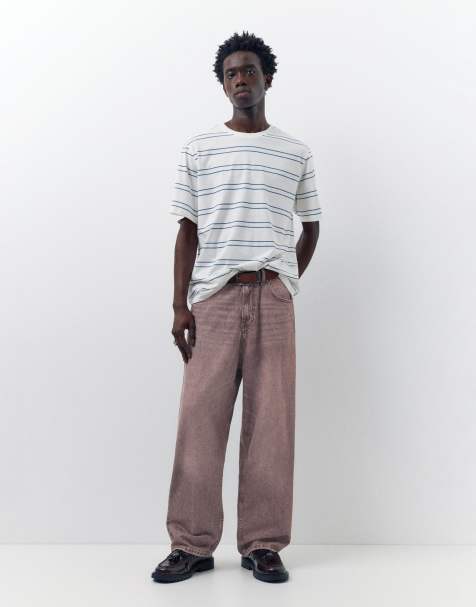 Pull&Bear – Weite Relaxed-Fit-Jeans in Rosa - view 1