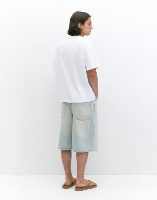 Pull&Bear – West Garage – Vit t-shirt med boxig passform, 2 av 4