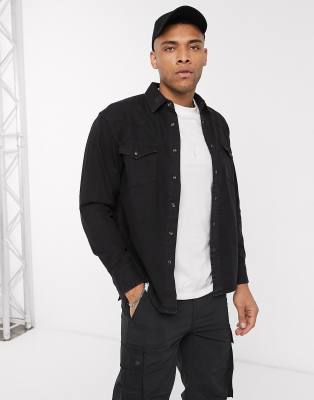 black raw shirt