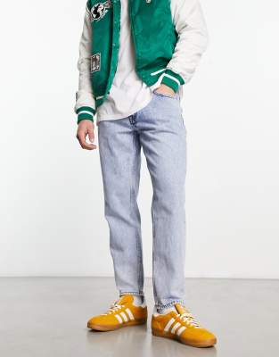 Pull&Bear wide fit basic jeans in light blue - ASOS Price Checker