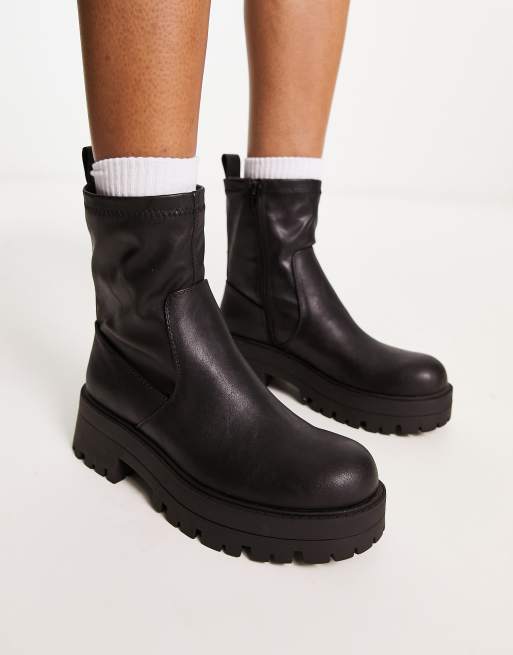 Black ankle shop boots chunky