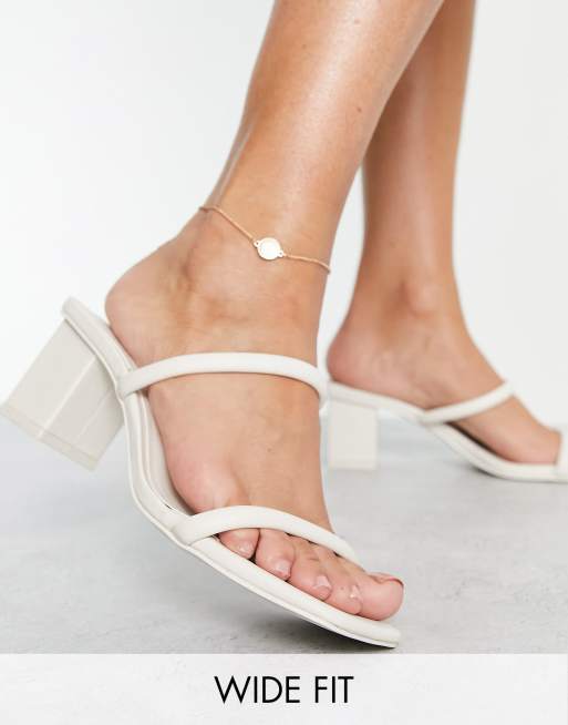 Asos white block heels hot sale