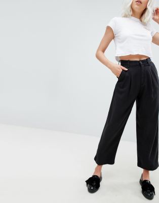 wide leg ankle grazer jeans