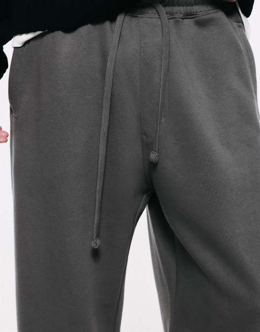 Pull&Bear Wide Leg  Baggy joggers in grey, 3 of 7