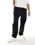 [Pull & Bear] Pull & Bear wide leg casual pants in black XS BLACK