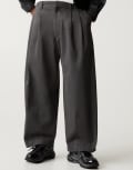 [Pull & Bear] Pull & Bear wide leg chino pants in grey 44 GREY