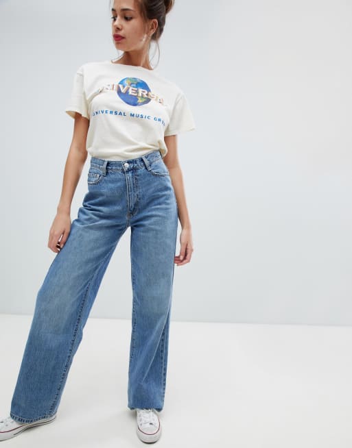 Pull&Bear Wide Leg Denim Jean ASOS