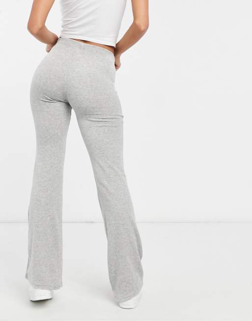 Pull&Bear wide leg flare co-ord trousers in grey, 2 of 4