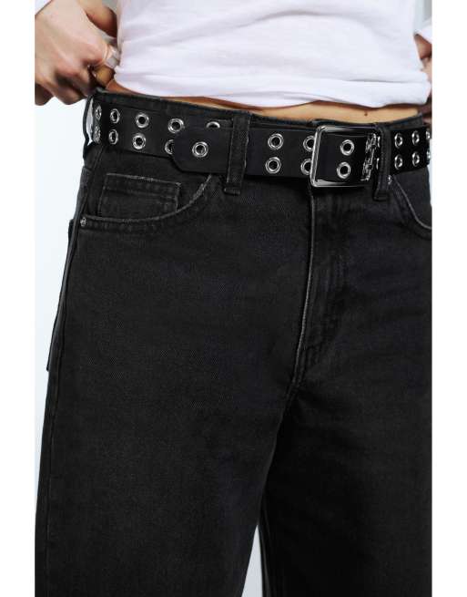 Pull&Bear Wide-leg jeans in black, 3 of 4