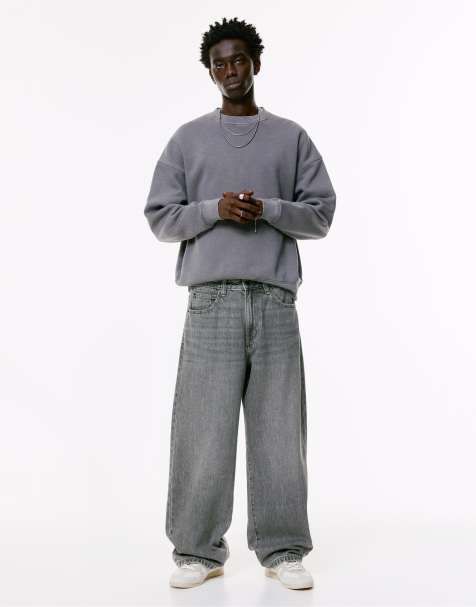 Pull&Bear Wide-leg jeans in dark grey - view 1