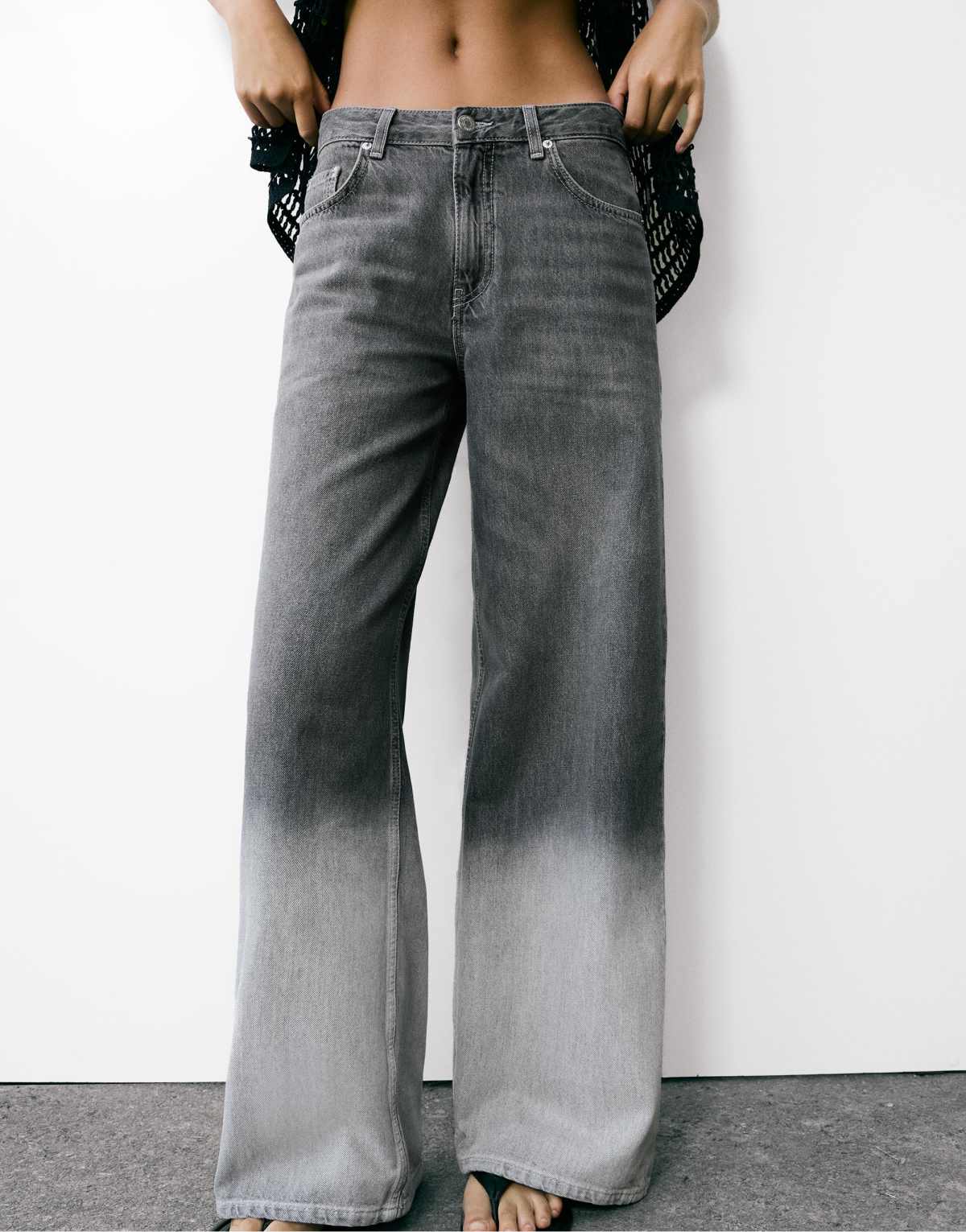 Pull&Bear Wide-leg jeans in grey