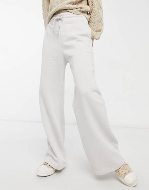 Pull&Bear wide leg sweatpants in stone - part of a set