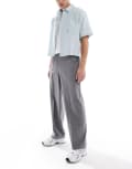 [Pull & Bear] Pull & Bear wide leg tailored pants in grey XS GREY