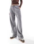 [Pull & Bear] Pull & Bear wide leg trackies in acid washed grey XS GREY