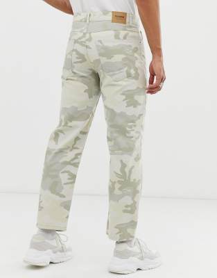 wide leg camo trousers