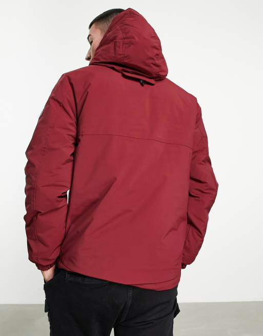 Pull&Bear – Windjacke zum Überziehen in Burgunderrot, 4 von 4
