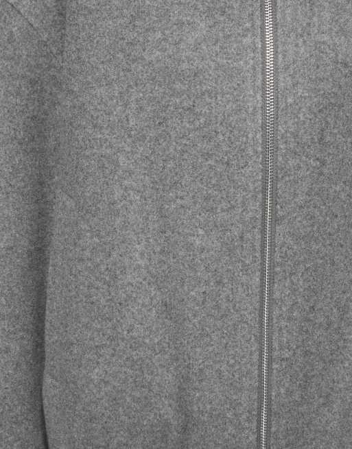 Pull&Bear Wool-blend Balloon bomber jacket in grey, 7 of 7