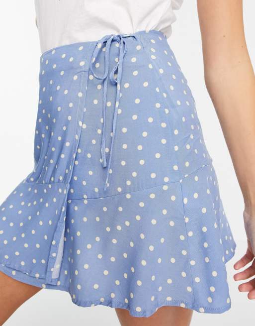 Polka dot 2025 skirt light blue