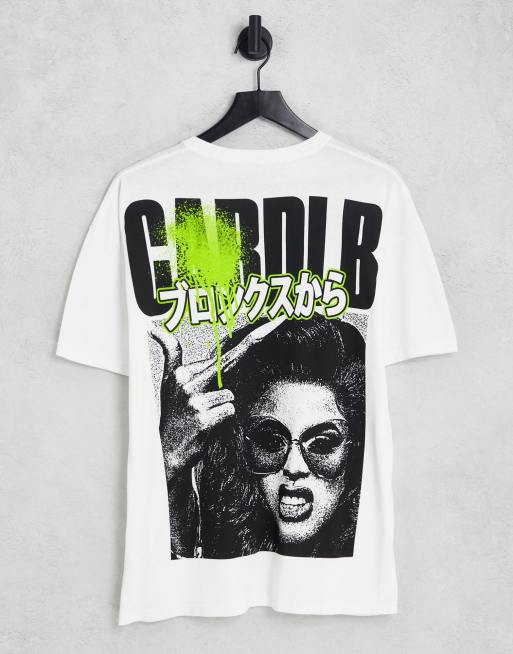 Pull&Bear x Cardi B - T-shirt met print in wit