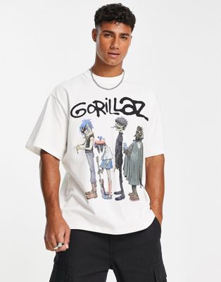 Pull&Bear x Gorillaz printed t-shirt in white