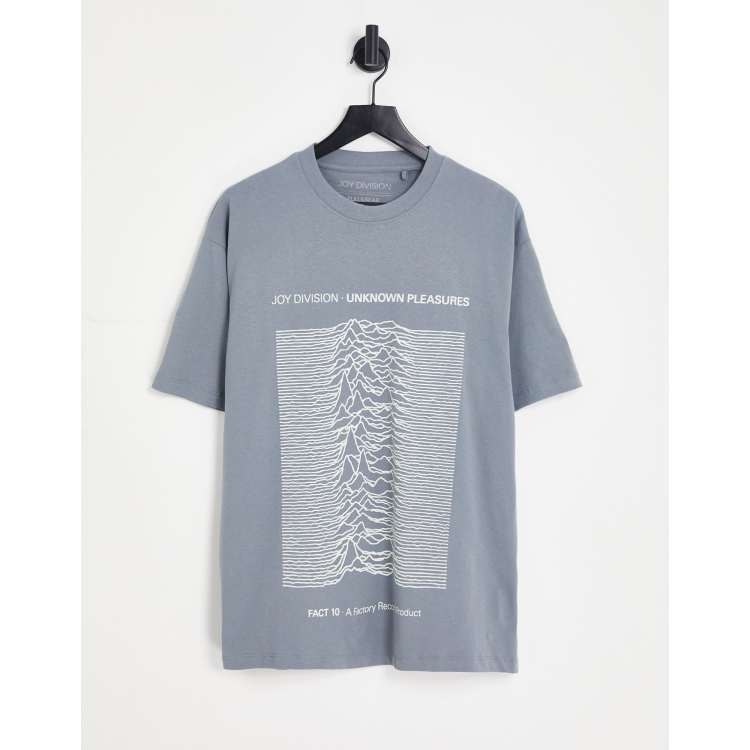 Pull Bear x Joy Division Bedrucktes T Shirt in Grau ASOS