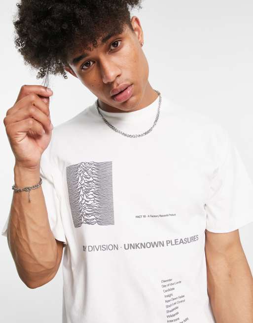 Pull&Bear - x Joy Division - T-shirt met print in wit
