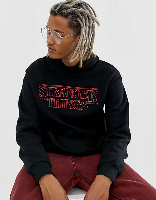 Dense By-product pepper Pull&Bear X Stranger Things with logo in black | ASOS