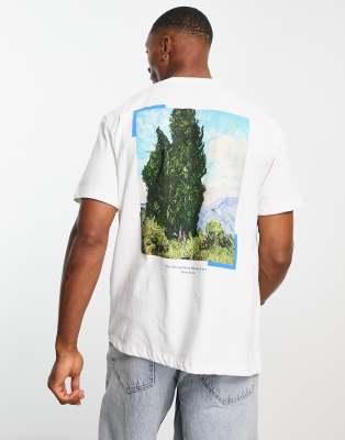 pull and bear art t shirt