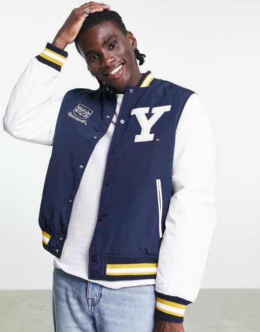 Jack N Hoods Navy Blue Varsity Jacket