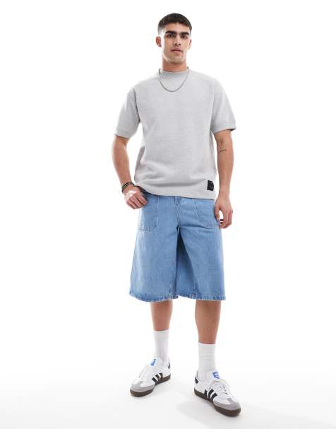 Pull&Bear - Zacht recht T-shirt in gemêleerd grijs - view 1