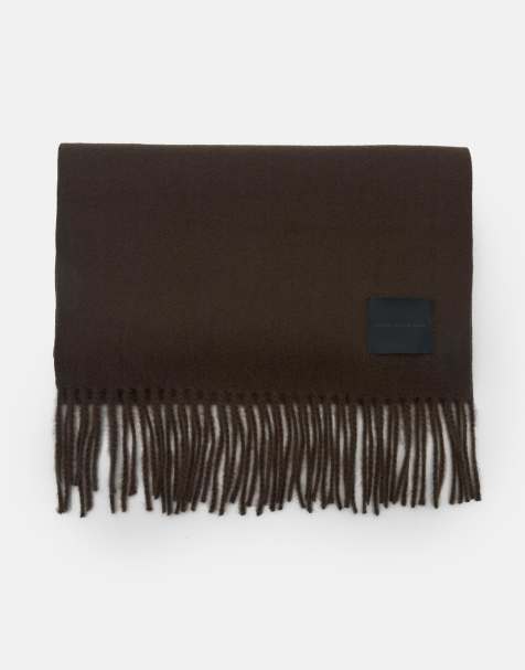 Pull&Bear - Zachte sjaal met franjes in molbruin - view 1