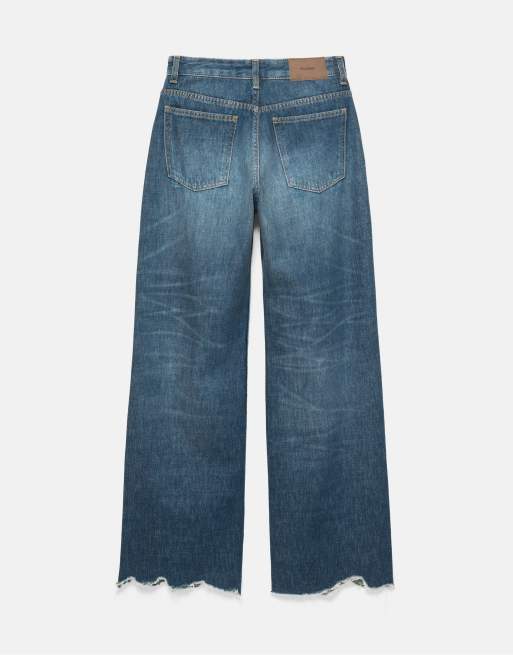 Pull&Bear zerrissene Baggy-Jeans in Dunkelblau, 6 von 7