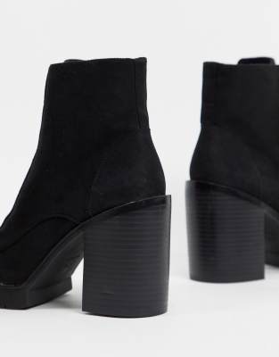 faux suede heeled boots