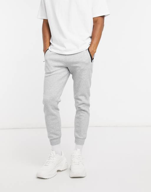 Grey best sale zip joggers