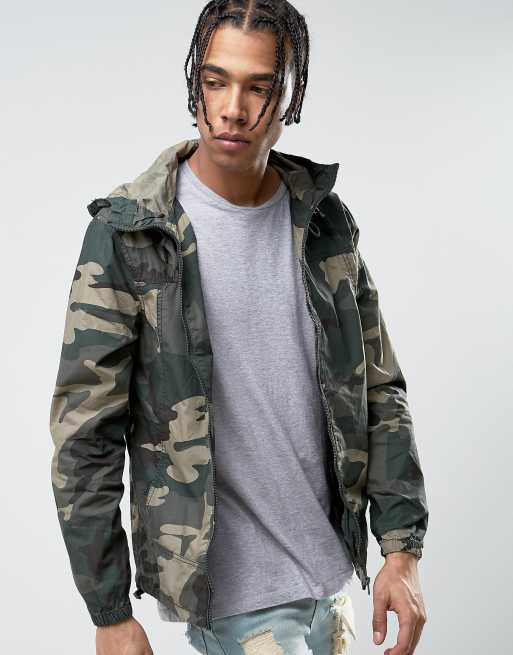 Pull and bear outlet hooded jacket