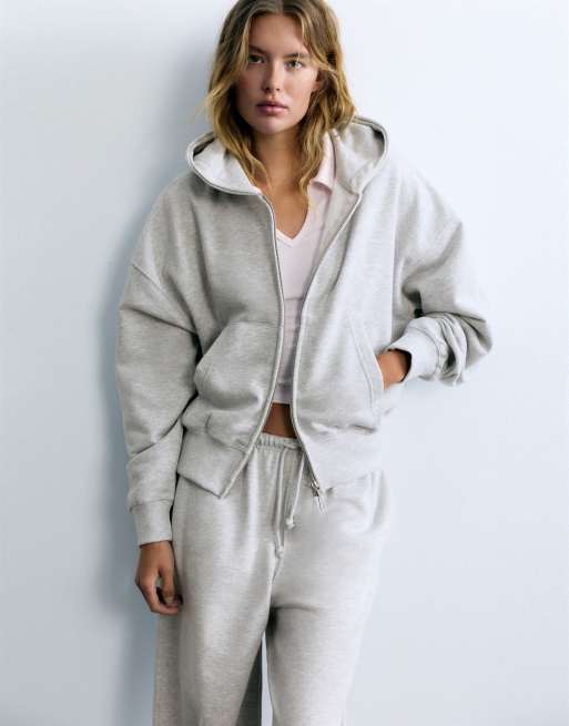 Pull&Bear jersey set in grey, 3 of 3
