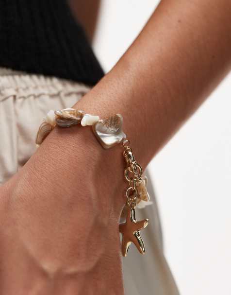 Pulsera beis con cuentas y conchas de & Other Stories - view 1