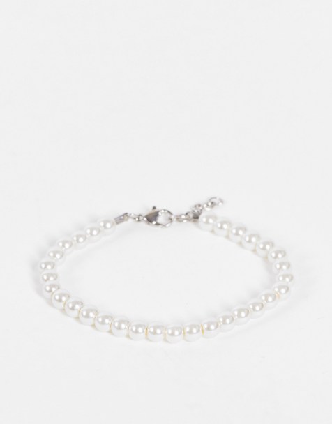 Pulseras de Hombre | de Plata y Cuero de Hombre | ASOS