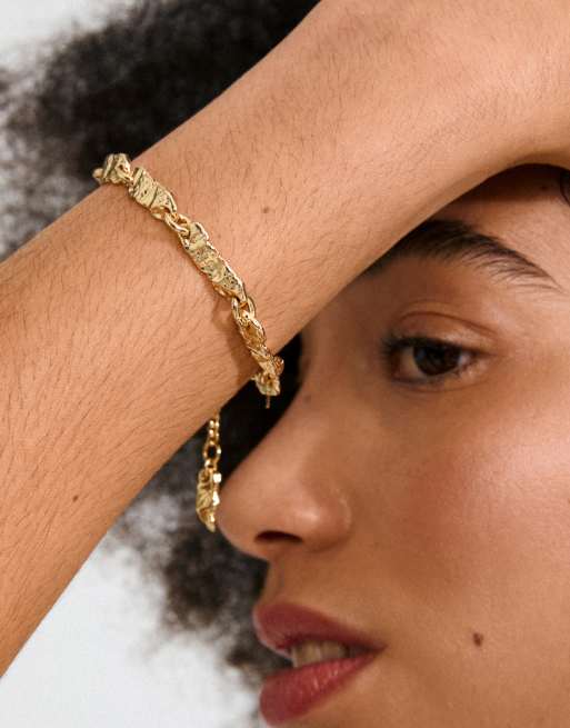 Pulsera chapada en oro Instant de Pilgrim