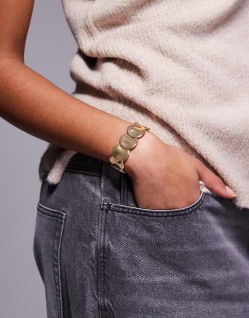 Pulsera con diseño de círculos chapada en oro de 18 quilates de 8 Other Reasons