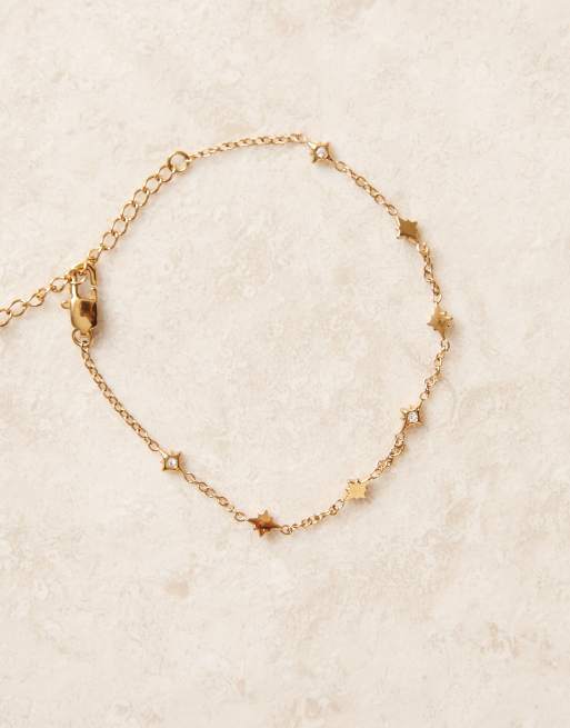 Pulsera de acero inoxidable chapada en oro de 18 quilates Written In The Stars de Abbott Lyon, 2 de 3