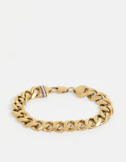 Pulsera de cadena dorada de Tommy Hilfiger