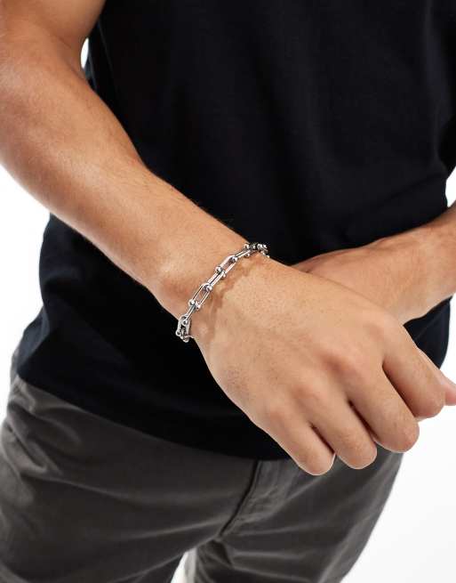Pulsera de cadena gruesa con diseño de clips de acero inoxidable de Lost Souls, 2 de 4