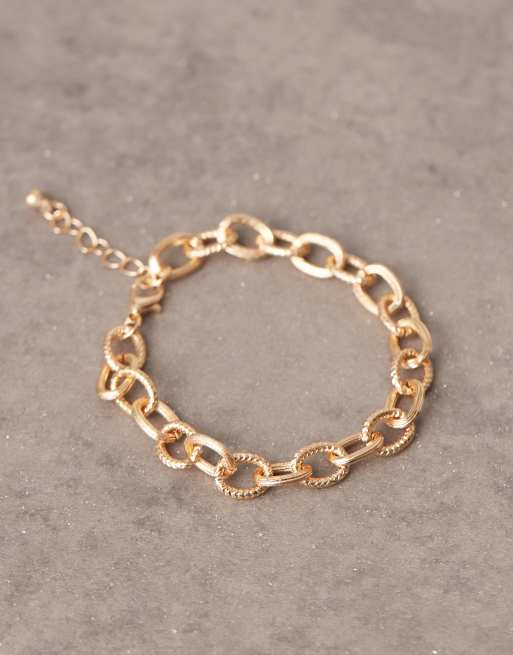 Pulsera dorada de cadena de ASOS DESIGN