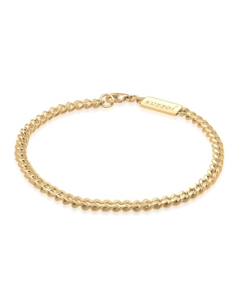 Pulsera dorada de cadena de plata de ley 925 para hombre Massive Basic Trend de Kuzzoi - view 1