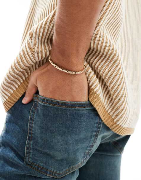 Pulsera dorada de eslabones de ASOS DESIGN - view 1