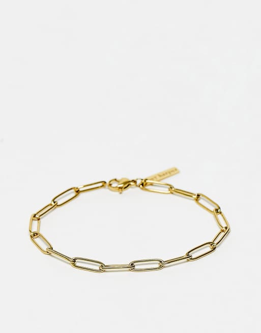 Pulsera dorada estilo cadena de eslabones de acero inoxidable resistente al agua Bermuda de Hey Harper