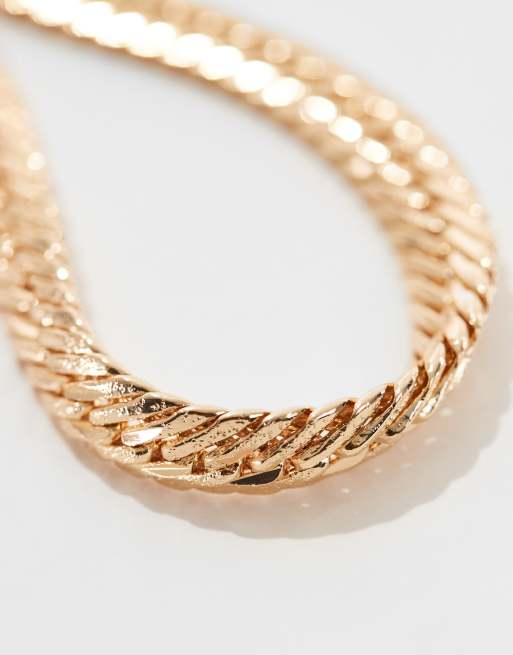 Pulsera dorada estilo cadena trenzada de ASOS DESIGN, 4 de 4