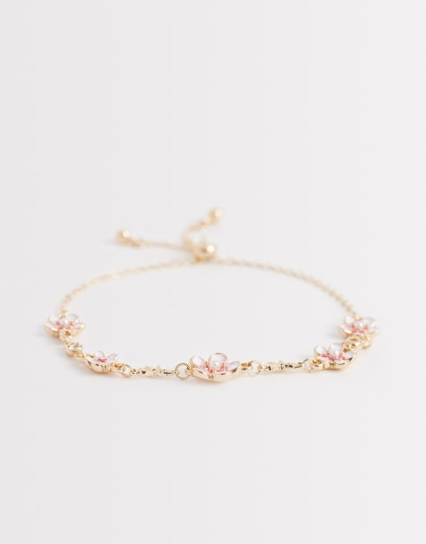 Pulsera dorada y rosa con diseño floral Annesophie de ALDO - view 1