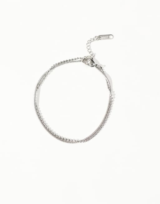 Pulsera fina con diseño de varias cadenas de acero inoxidable de Lost Souls, 3 de 3